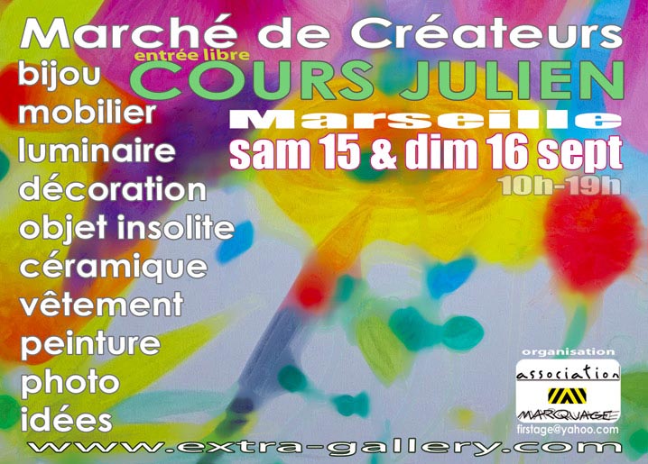 Flyer Marche des Créateurs - Cours Julien Marseille